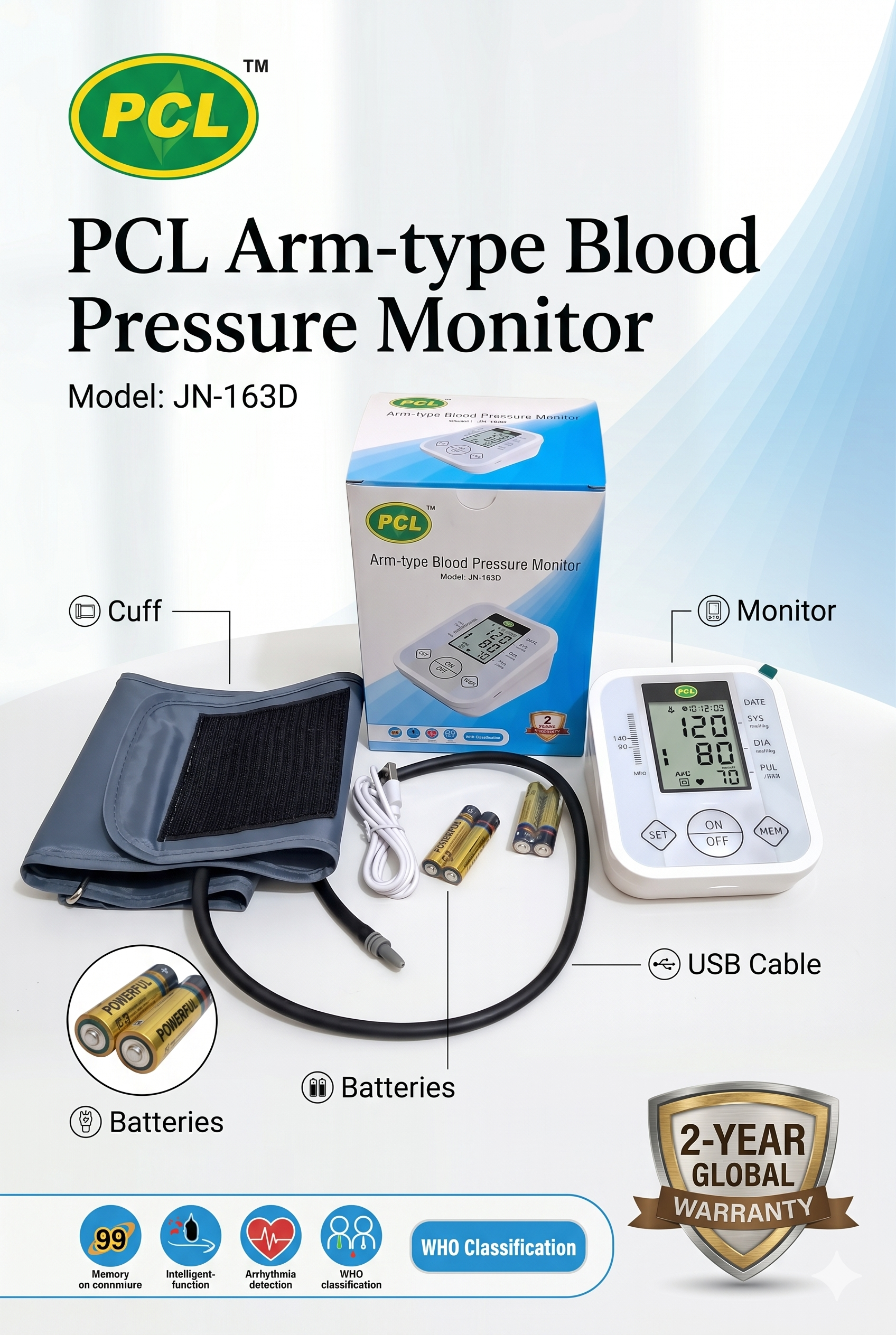PCL Arm Type Electronic Blood Pressure Monitor